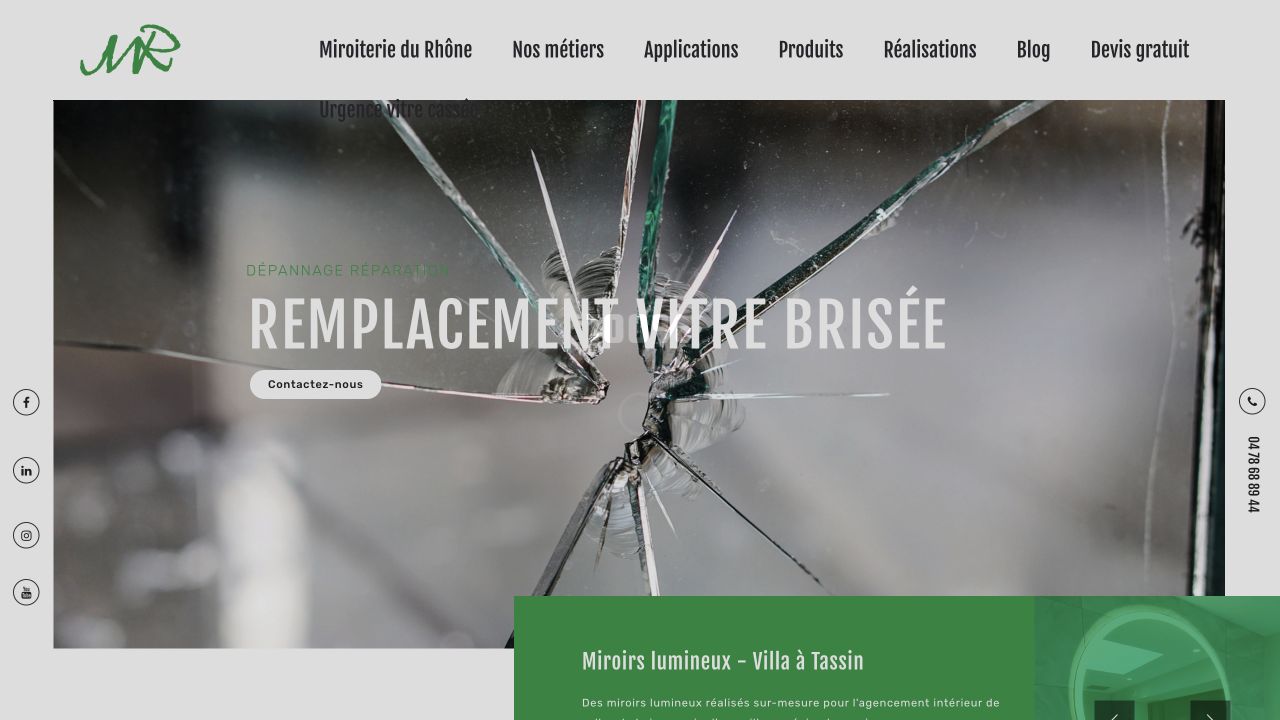 Capture du site de Miroiterie du Rhône