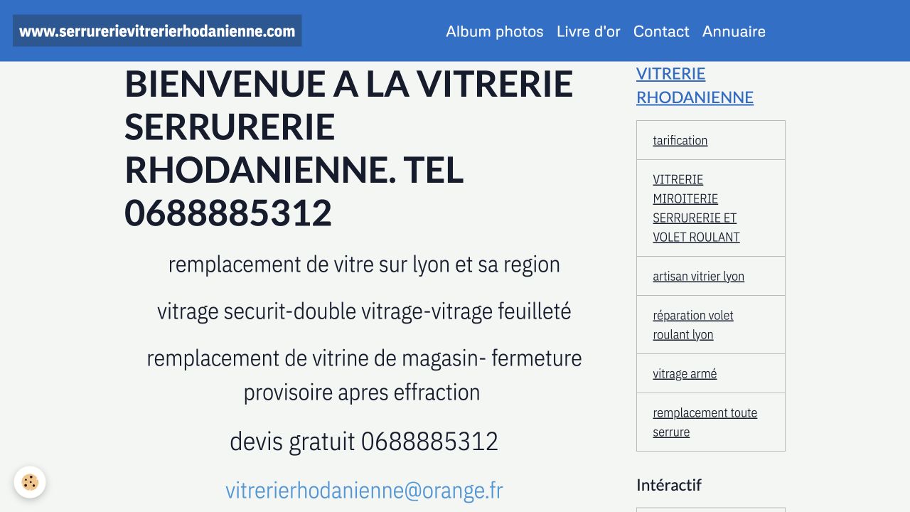 Capture du site de Vitrerie Serrurerie Rhodanienne – Activitre