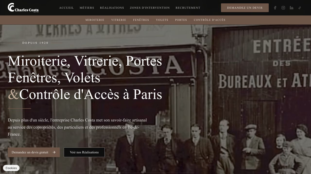 Capture du site de Charles Costa