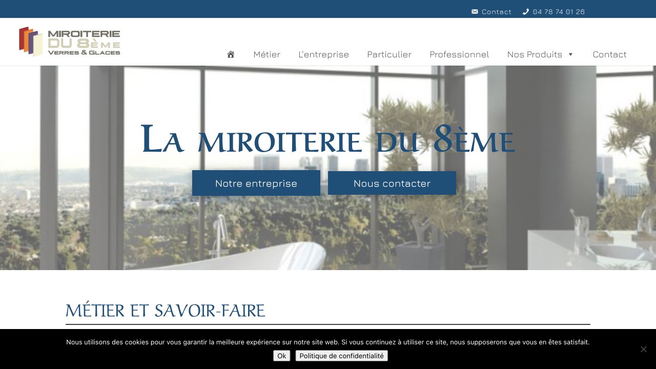 Capture du site de Miroiterie du 8ème