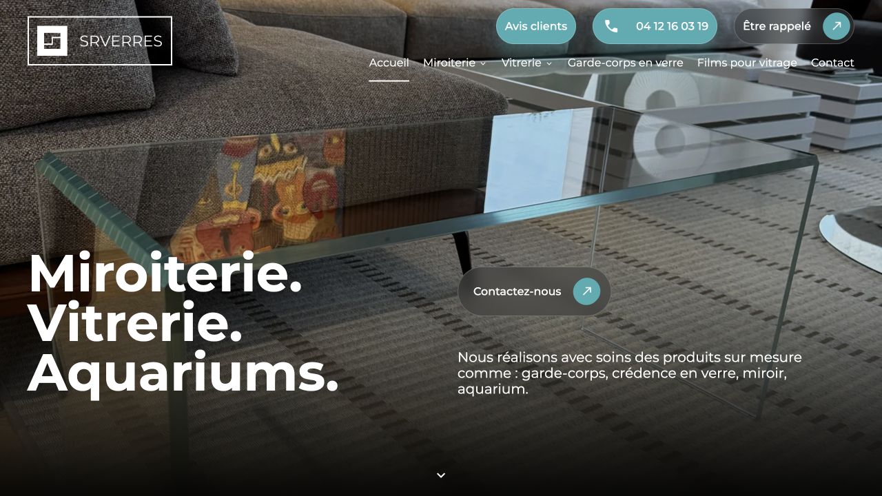 Capture du site de SR Verres
